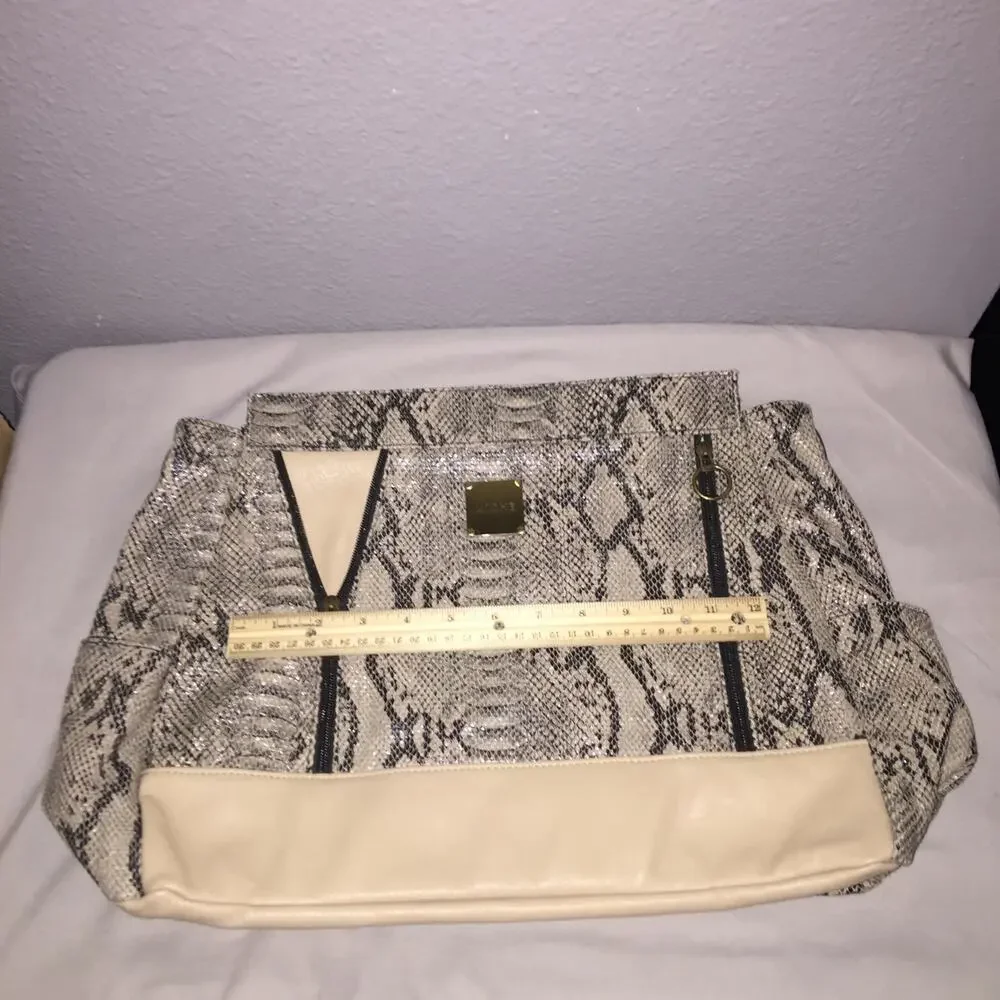 Bag Womens Purse Miche Leslie Retired Faux Snakeskin Animal Print Full Size Tote